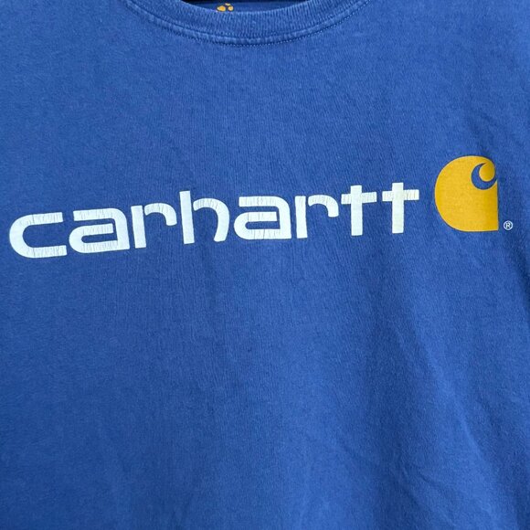 Carhartt Original Fit T-Shirt Mens Medium Blue Faded Casual Workwear - Picture 5 of 13